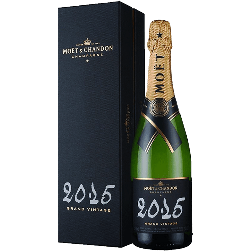 MOËT & CHANDON Spumanti 75 cl / 2015 Champagne Grand Vintage Extra Brut Blanc Millesime Moët & Chandon avec Étui