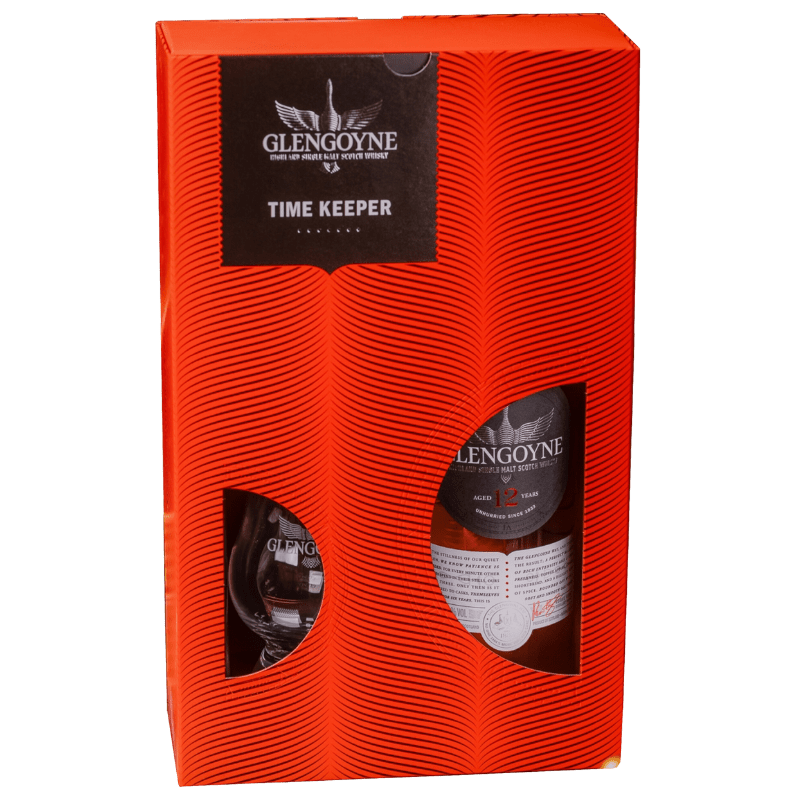 GLENGOYNE Distillati 70 cl Whisky Glengoyne 12 Year Old Time Keeper Gift Pack with Glass