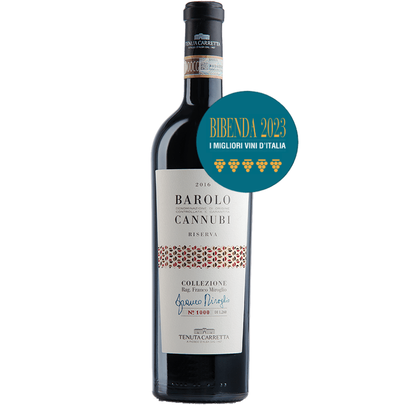 TENUTA CARRETTA Rossi 75 cl / 2016 Barolo DOCG Cannubi Riserva Collezione Franco Miroglio