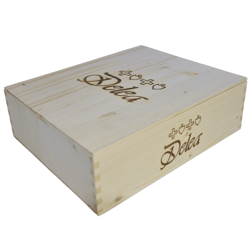 DELEA Accessori 3x 75 cl Cassette in legno Delea