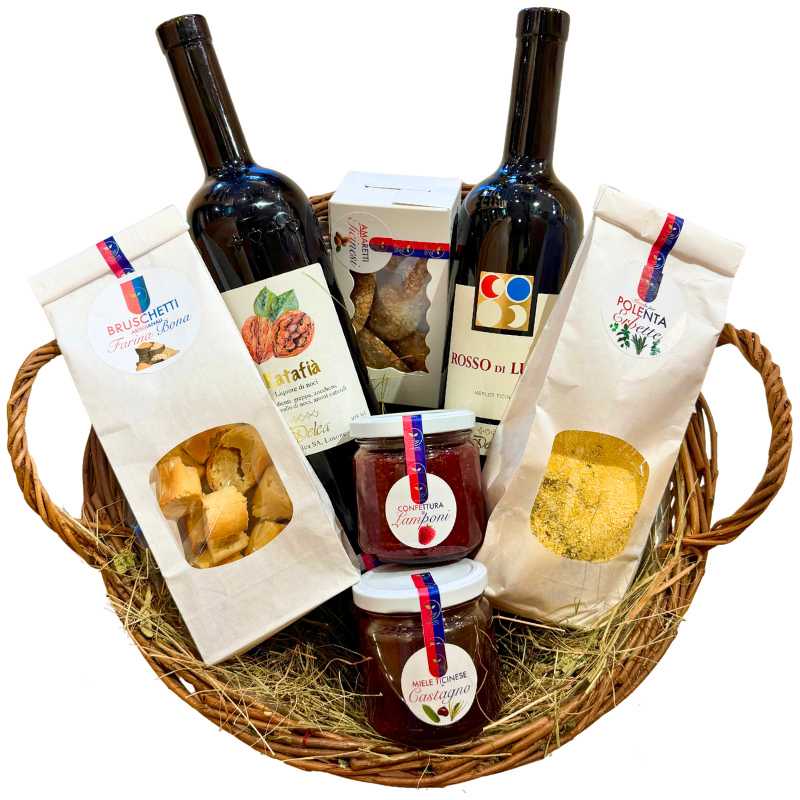 Tessiner Geschenkideen Idee Regalo Cesto Regalo Verzasca