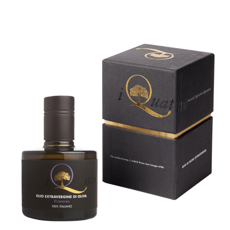 I QUATTRO Condimenti 4 x 25 cl I Quattro BOX Olio Extravergine di Oliva