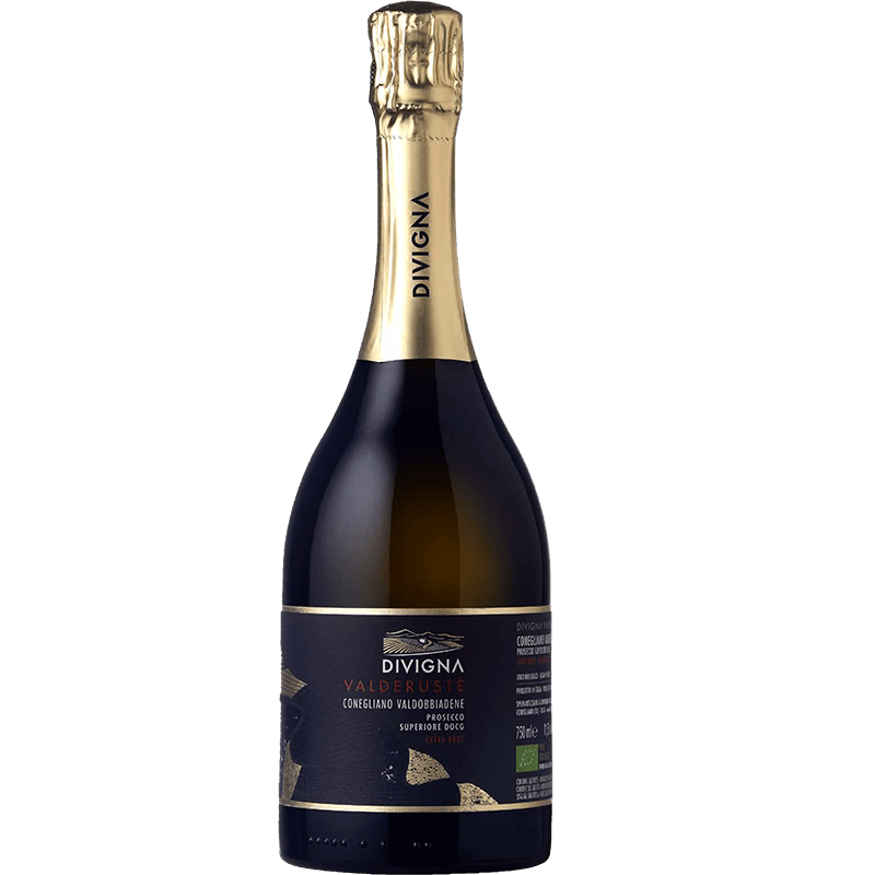 DIVIGNA Spumanti 75 cl / 2023 Prosecco Superiore Valderustè Conegliano Valdobbiadene DOCG Extra Brut Millesimanto Biologico