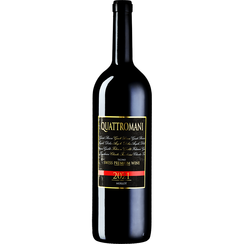 SWISS PREMIUM WINE Rossi 150 cl / 2021 Quattromani Merlot Cuvée TI DOC