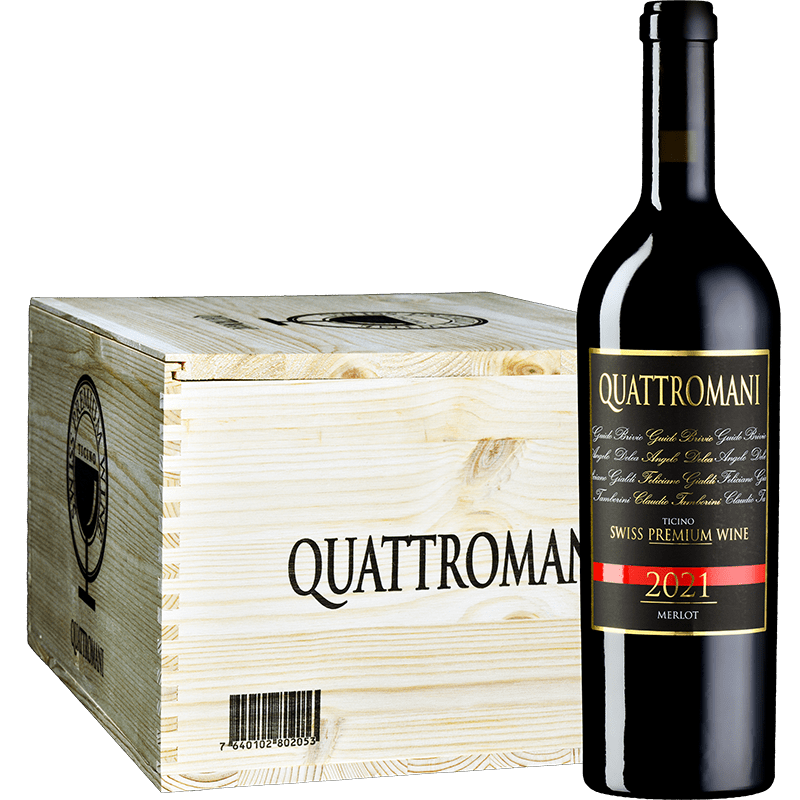 SWISS PREMIUM WINE Rossi Quattromani Merlot Cuvée TI DOC