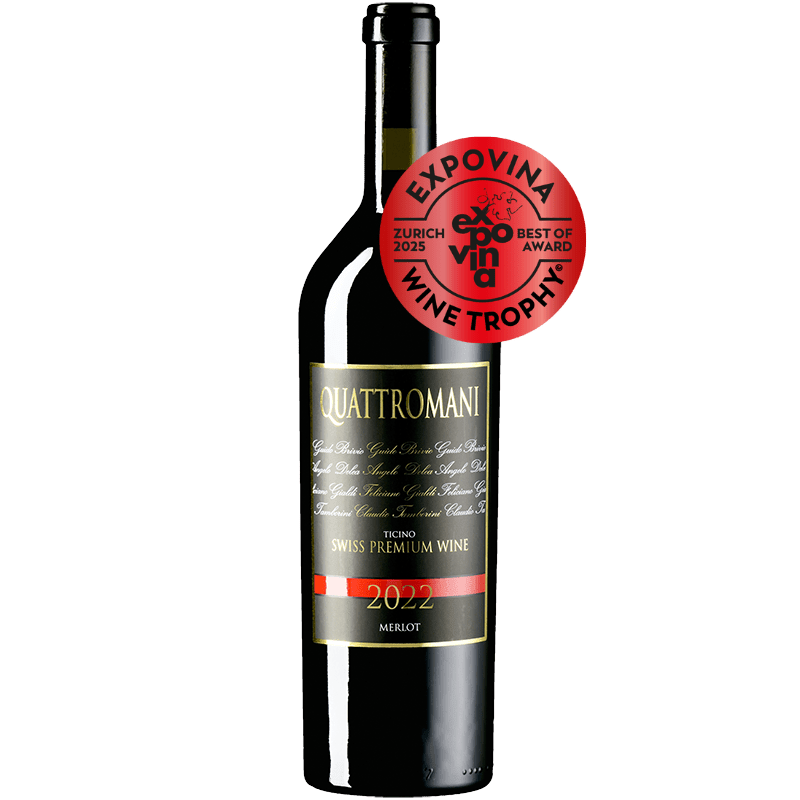 SWISS PREMIUM WINE Rossi 75 cl / 2022 Quattromani Merlot Cuvée Ticino DOC