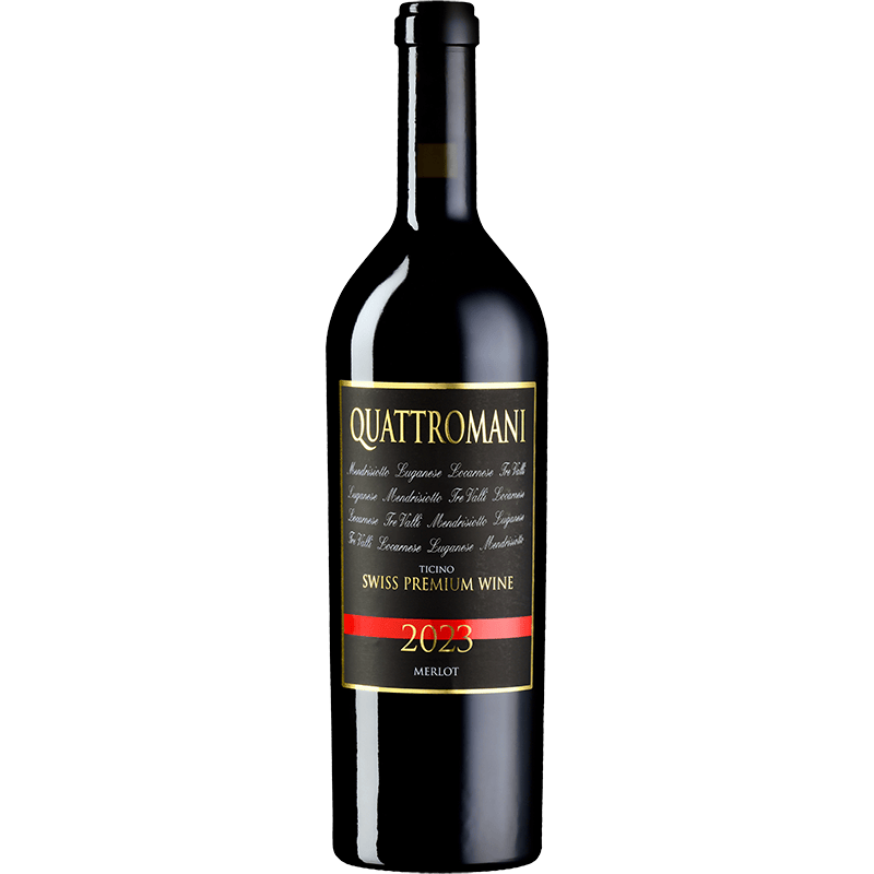 SWISS PREMIUM WINE Rossi 75 cl / 2023 Quattromani Merlot Cuvée Ticino DOC