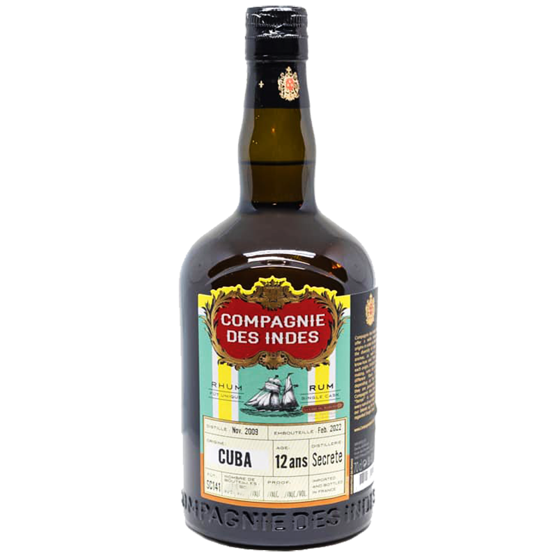 COMPAGNIE DES INDES Distillati 70 cl RUM Compagnie des Indes Cuba Secrete 12 Years Old Cask Strength