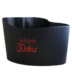 Spumantiera nera con logo Delea-DELEA