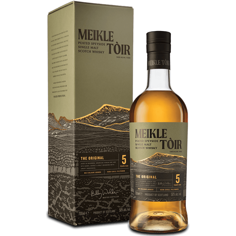 MEIKLE TÒIR Distillati 70 cl The Original 5 Years Old Peated Speyside Single Malt Whisky