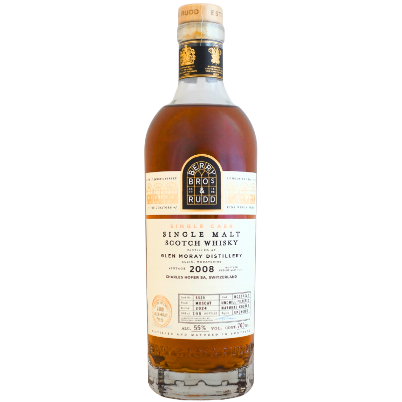 BERRYS OWN SELECTION Distillati 70 cl Whisky Berry's Own Selection Glen Moray 2008 Cask Muscat 5528