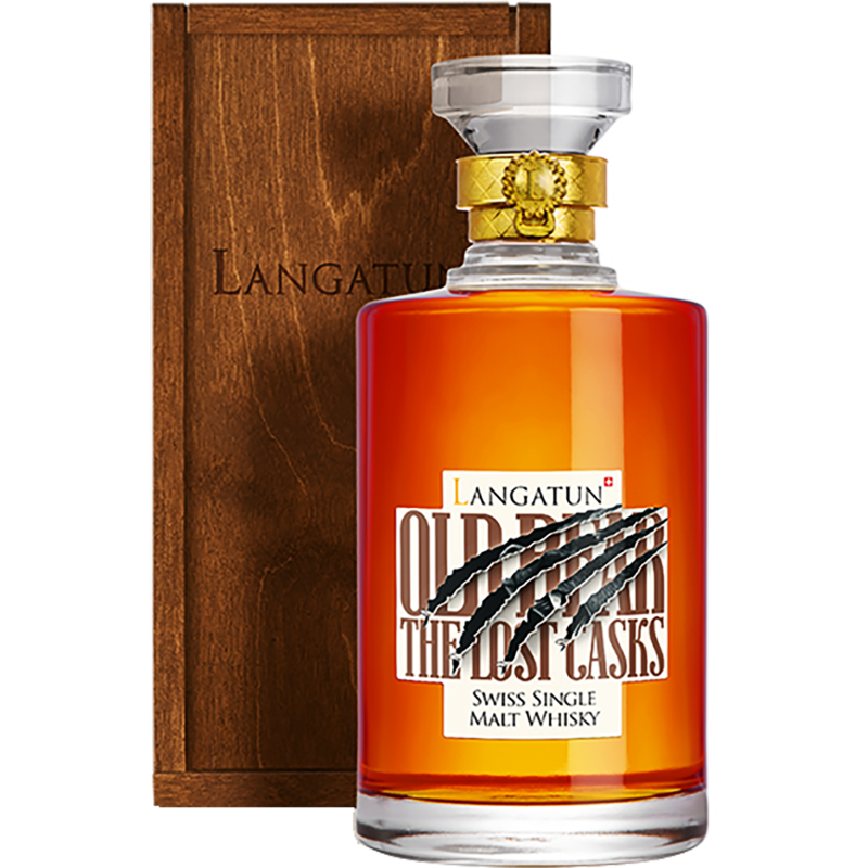 LANGATUN Distillati 50 cl Whisky Old Bear &quot;The Lost Casks&quot; Karaffe Holzbox