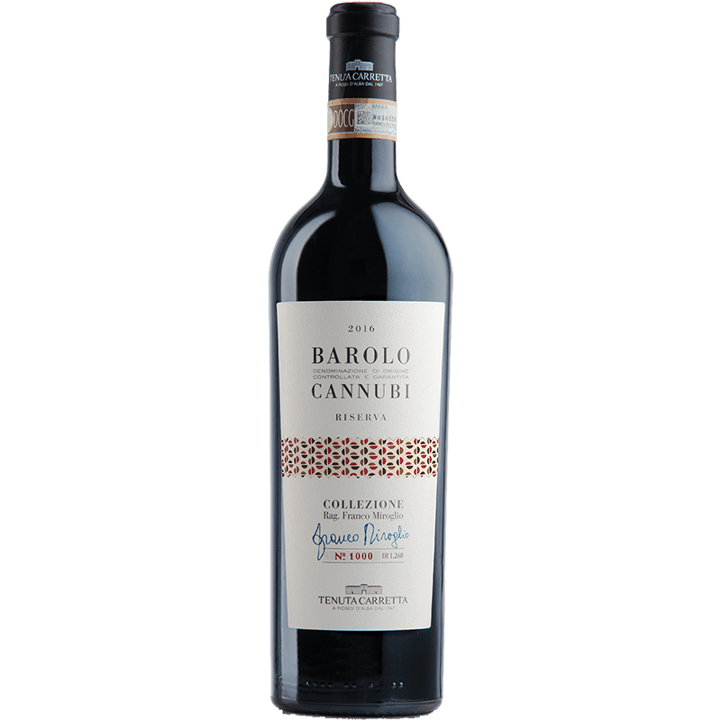 TENUTA CARRETTA Rossi 75 cl / 2016 Barolo DOCG Cannubi Riserva Collezione Franco Miroglio