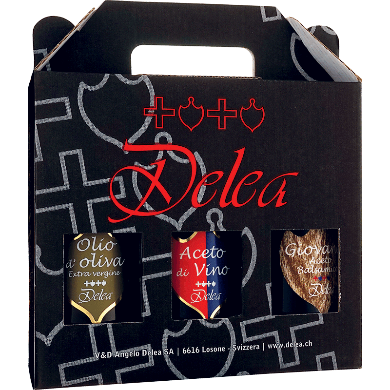 DELEA Collection 20 cl Collezione Tris Essenze Olio e Aceto del Ticino