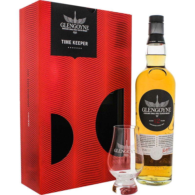 GLENGOYNE Distillati 70 cl Glengoyne 12 Year Old Time Keeper Gift Pack with Glass