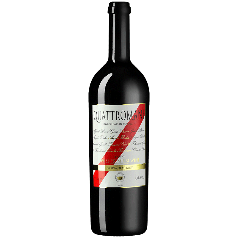 SWISS PREMIUM WINE Distillati 75 cl Quattromani Grappa Ticinese
