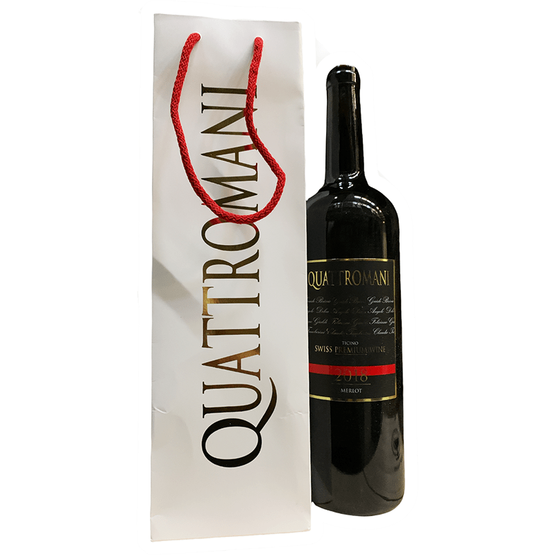 SWISS PREMIUM WINE Accessori Sacchetto Regalo per Bottiglia Quattromani