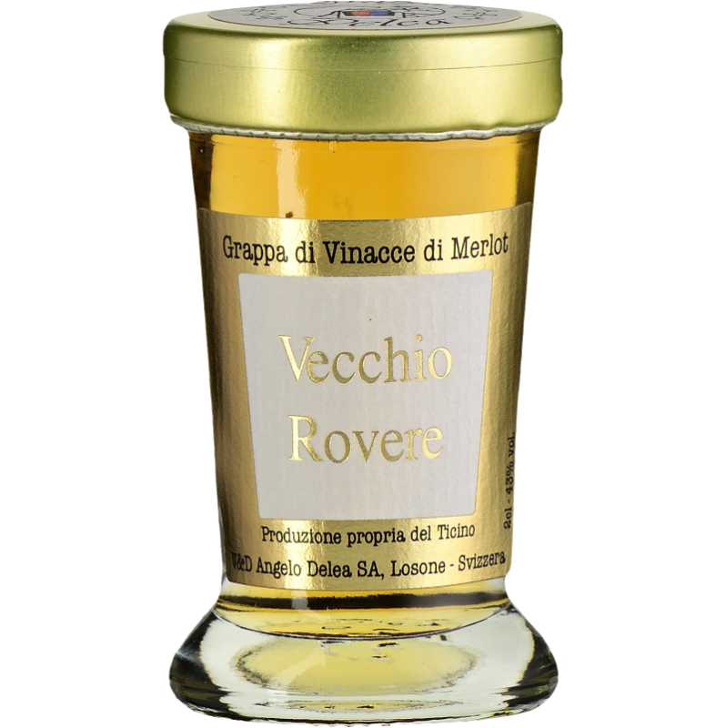 DELEA Distillati 2 cl / 43% Vol Vecchio Rovere Grappa Ticinese da vinacce di Merlot